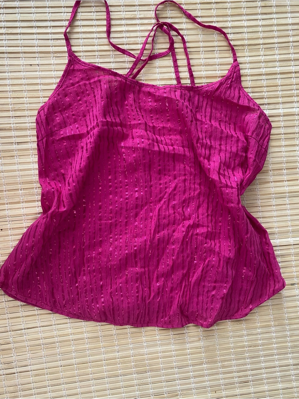 Magenta Spaghetti Strap Women's Tank Top